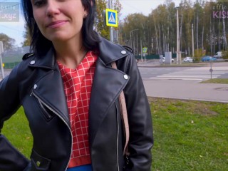 russian babe in public street -bymonique